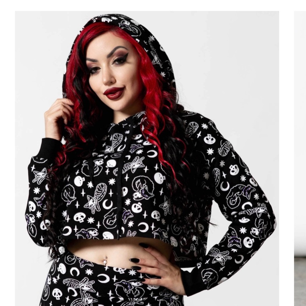 COPY - Purr off cropped hoodie